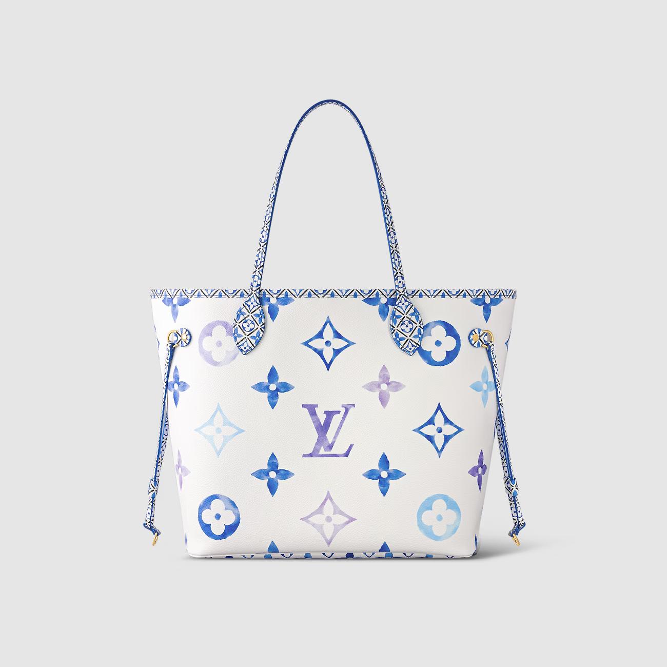 Túi Louis Vuitton Neverfull MM Nữ Xanh Dương By The Pool